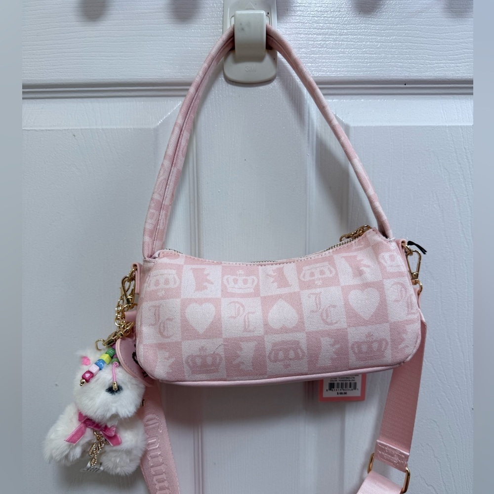 NWT Juicy Couture Juicy Festival Shoulder Bag In Powder Blush Pink - Picture 4 of 4